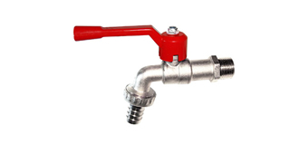 Chaves de Água de Latão niquelada com alça em alumínio 