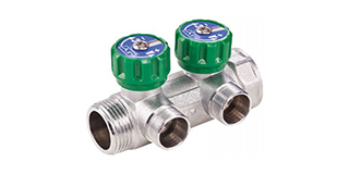 Coletor de Distribuição de Latão niquelado com alça de plástico