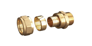 Conectores Rápidos de Compressão macho reto para tubo PEX