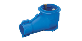 Armação de plástico azul, conectores rápidos de compressão