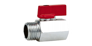 Mini válvula Esférica macho/fêmea cromado 